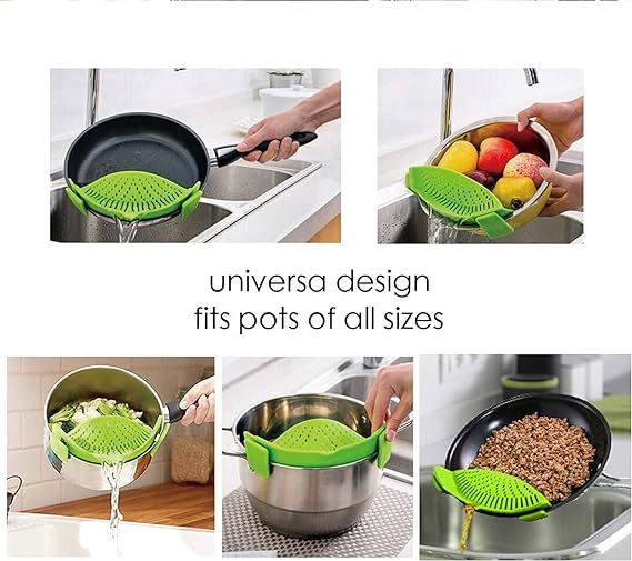 Clip On Strainer Silicone for All Pots and Pans