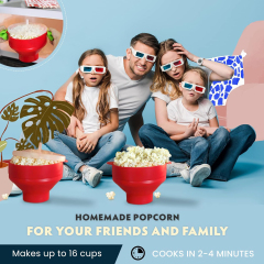 Microwaveable Silicone Popcorn Popper