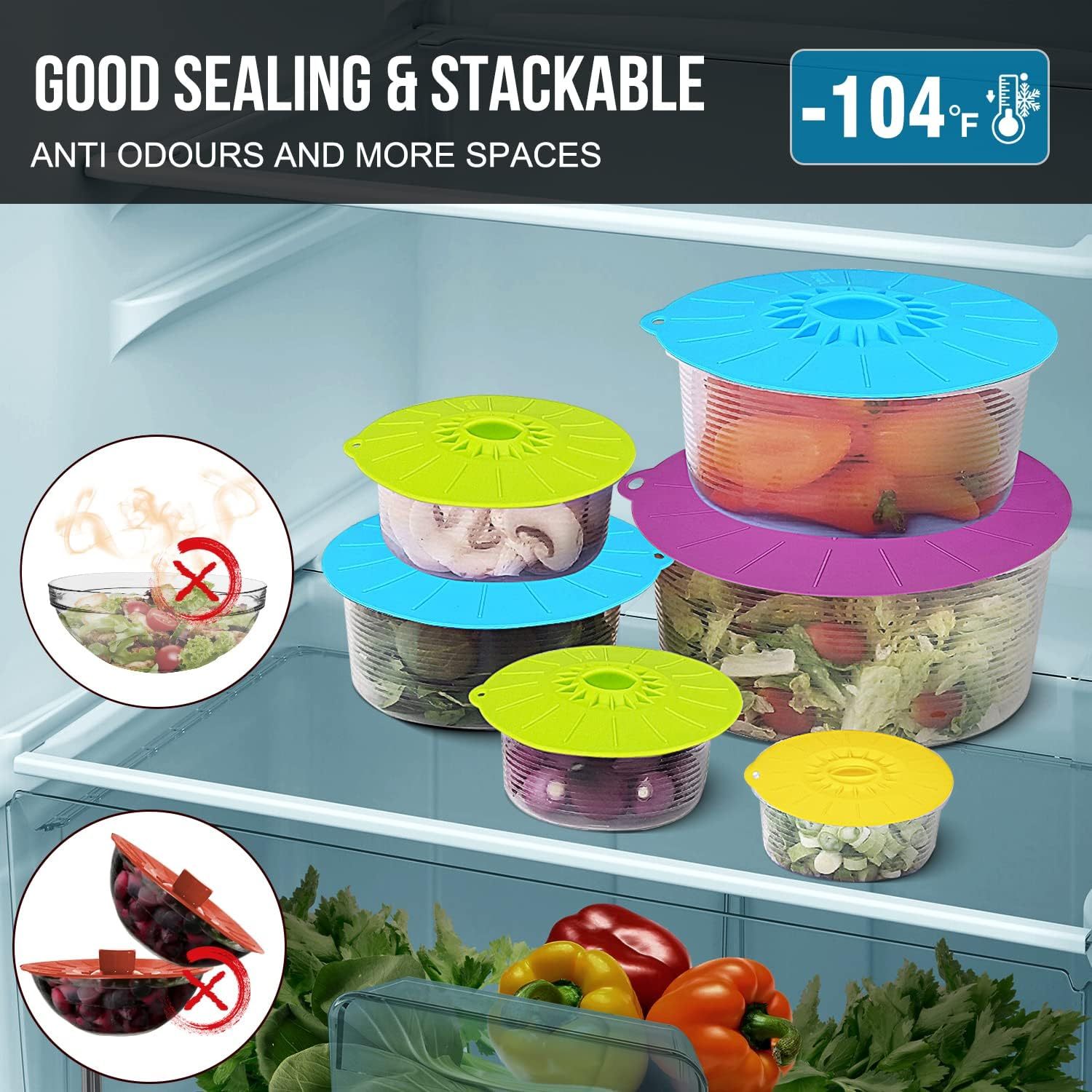 5 Pack Heat Resistant Microwave Cover