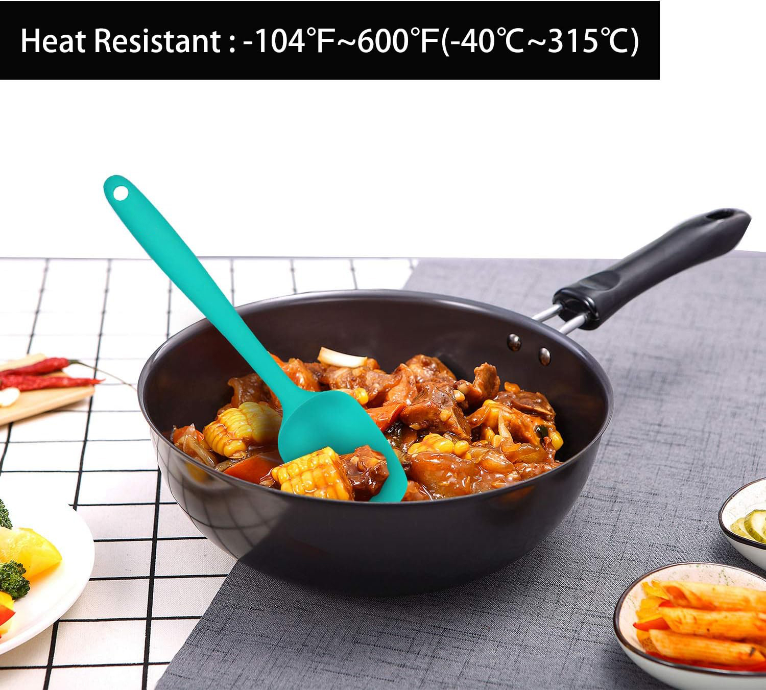 Food Grade Silicone Rubber Spatula Set for Baking