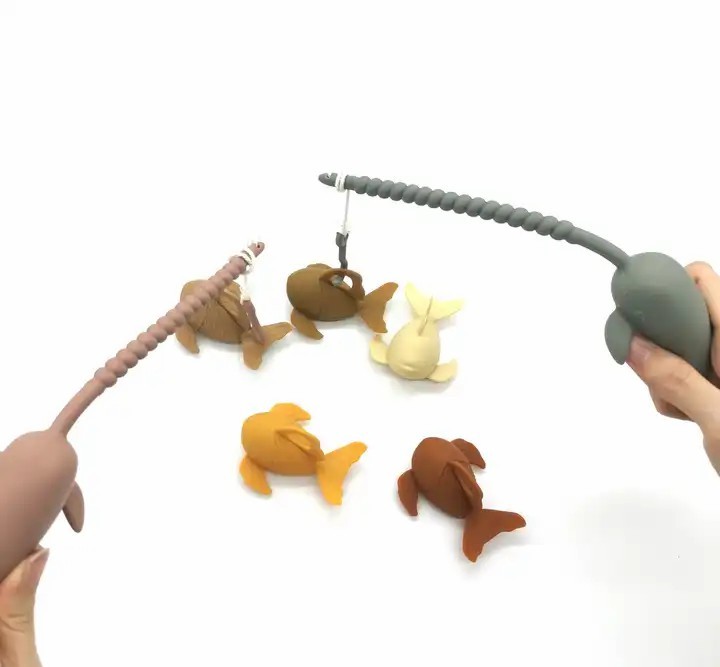 Bath Toys Silicone Fishing Toy