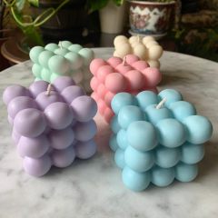 6 Cavity 3D Bubble Silicone Molds for Candles Making