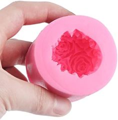 Rose Flower Column Candle Silicone Molds