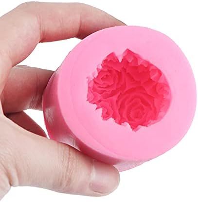 Rose Flower Column Candle Silicone Molds