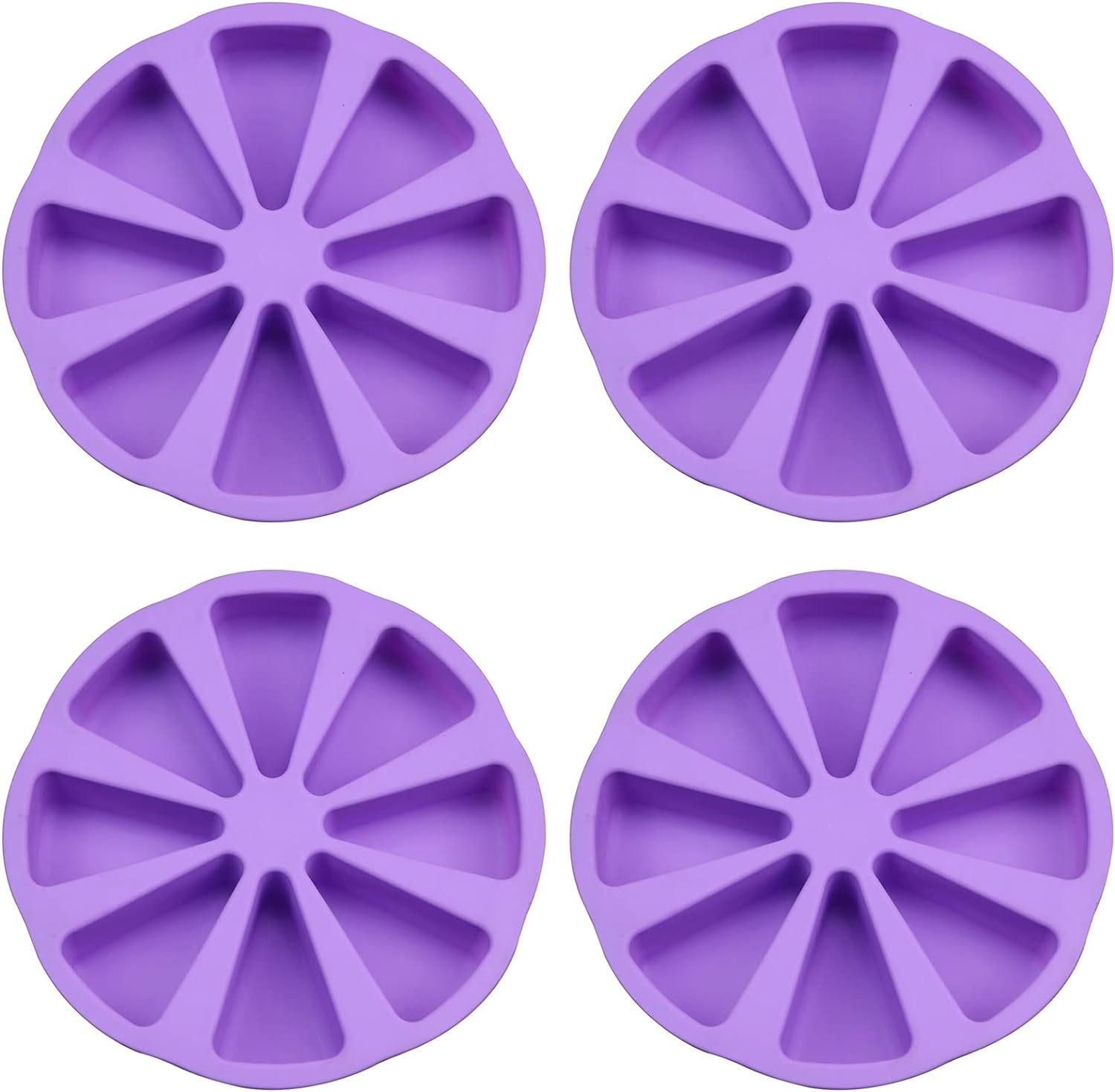 Cornbread Molds for Baking, Pizza Cake Mold,Cornbread Molds for Baking, Pizza Cake Mold, Silicone Scone Pan, 8 Cavity Baking Molds, Triangle Cake Slice Mold, DIY Soap Mold,