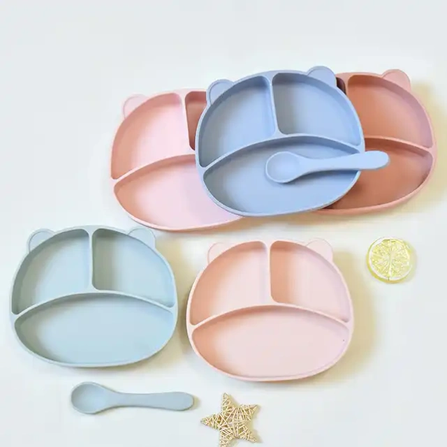 100% Food Grade Silicone Baby Plates