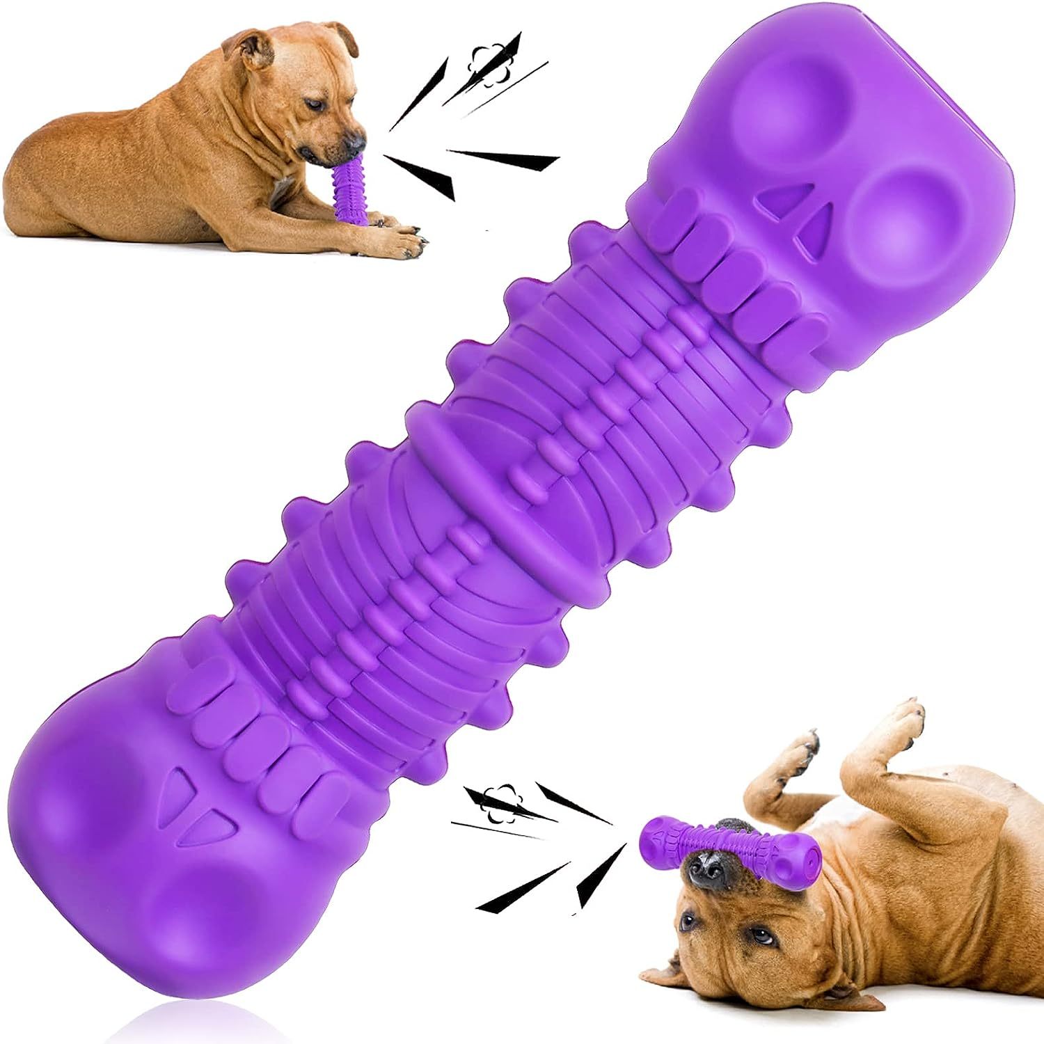Kangde Rubber Dog Toys,Kangde Rubber Dog Toys, Squeaky Dog Toys, Durable Dog Toys for Aggressive Chewers, Chew Toys for Aggressive Chewers Large Breed, Tough Rubber Dental Chew Dog Toys for Large Medium Breed