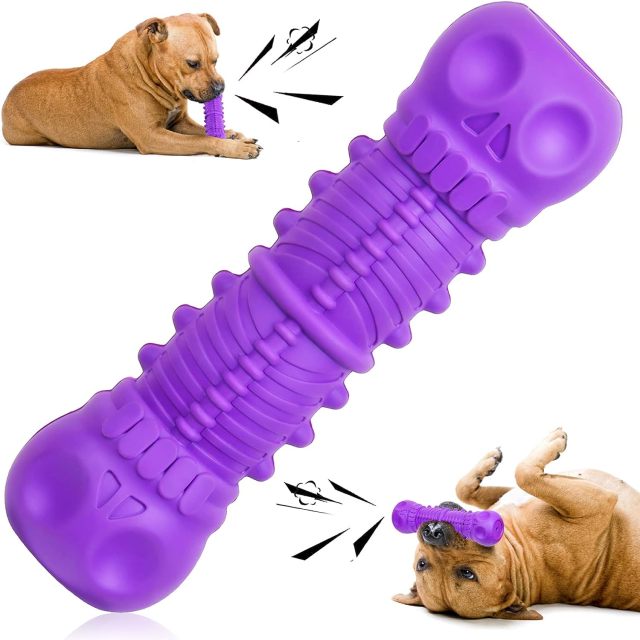 Kangde Rubber Dog Toys,Kangde Rubber Dog Toys, Squeaky Dog Toys, Durable Dog Toys for Aggressive Chewers, Chew Toys for Aggressive Chewers Large Breed, Tough Rubber Dental Chew Dog Toys for Large Medium Breed