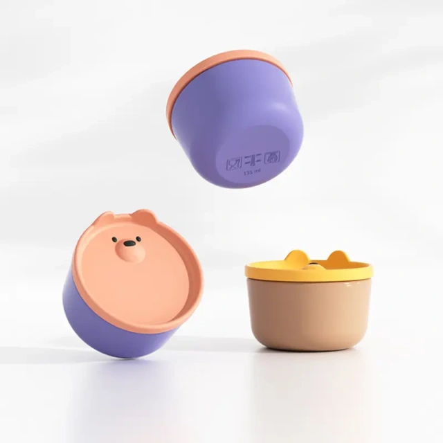 Stackable Small Food Silicone Storage Containers,Caperci Leakproof Condiment Salad Dressing Container To Go Stackable Small Food Silicone Storage Containers for Sauce, School Lunch, Work, Travel, BPA-Free