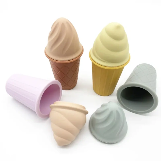 Silicone Ice Cream Sand Molds Sets For Kids