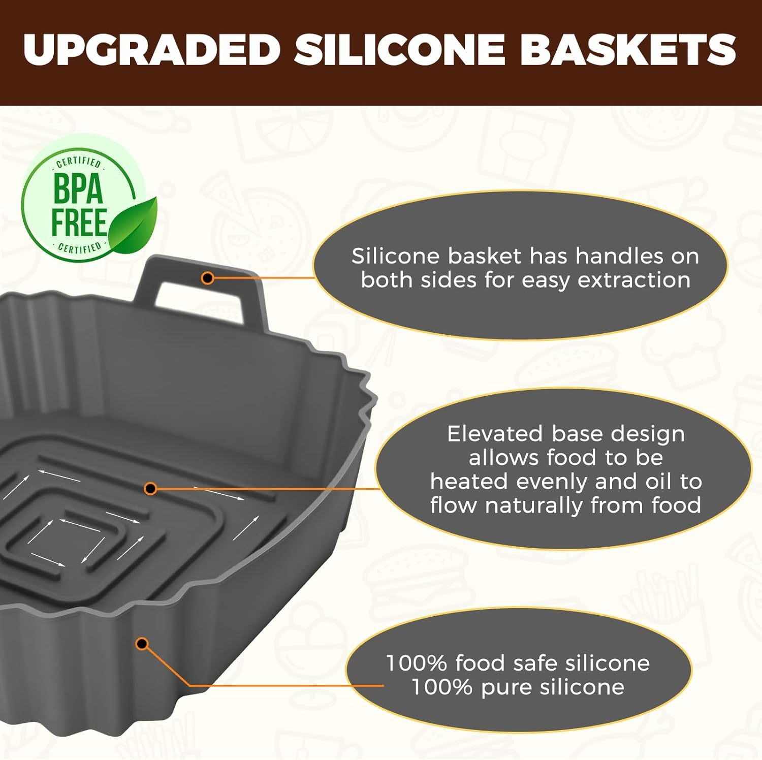 Silicone Air Fryer Liners Reusable