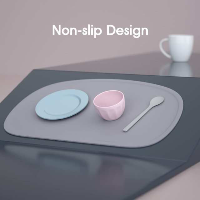 Campus Silicone Placemat with Raised Edges for Kids