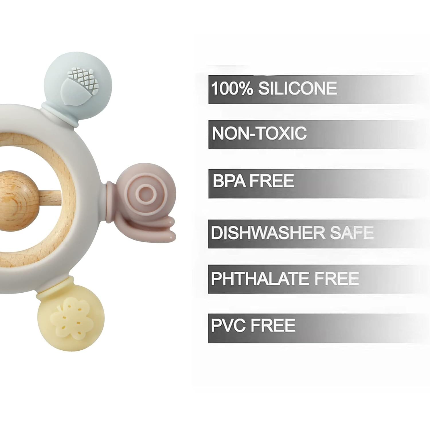 Baby Teething Toys Silicone Teethers BPA Free