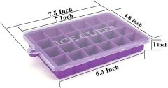 Silicone 32 Cubes  Ice Cube Tray,Silicone Ice Cube Tray, Easy-Release & Flexible Ice Cube Trays with Spill-Resistant Removable Lid, Stackable Ice Trays with Covers for Freezer