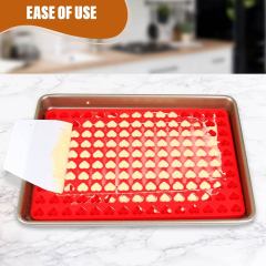 Gummies Molds Silicone Mat Mini Hearts,Mini Heart Mold - Gummies Molds Silicone Mat Mini Hearts Cute Silicone Molds for Candy Baking Mold - 15.5" x 11" Heart Shaped Silicone Molds for Baking Chocolate Molds Silicone Shapes