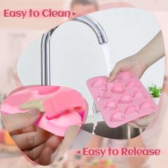 Lovely Heart Chocolate Mold,Lovely Heart Chocolate Mold, Easy Release Heart Silicone Molds, BPA Free Heart Mold for Gifts, Dishwasher Safe Candy Molds for Making Chocolate Gummies to Lovers