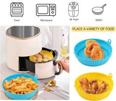 Silicone Air Fryer Liners Reusable,Silicone Air Fryer Liner - Air Fryer Silicone Liners - Reusable Silicone Bowl Basket - Air Fryer Silicone Pot - Air Fryer Silicone Basket Bowl - air fryer liners silicone,    best air fryer liners, liners for air fryer