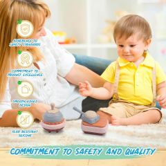 BPA-Free Silicone Toddler Stackable Toys,BPA-Free Silicone Toddler Stackable Toys- Stacking Blocks, Stacking Cups/Stacking Rings, Stacking Toys for Toddlers 6-12 Months to 3 Years Old | Tank & UFO Set