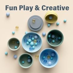 Lighthouse Stacking Cups Baby Toys,Lighthouse Stacking Cups Baby Toys, 7Pcs Silicone Soft Teething Toy & Baby Bathing Toys with Fun Educational, Best Gift Age 6+ Months