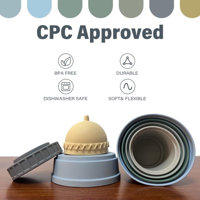 Lighthouse Stacking Cups Baby Toys,Lighthouse Stacking Cups Baby Toys, 7Pcs Silicone Soft Teething Toy & Baby Bathing Toys with Fun Educational, Best Gift Age 6+ Months