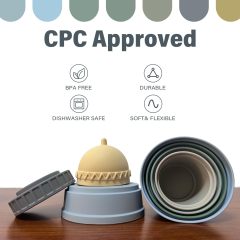 Lighthouse Stacking Cups Baby Toys,Lighthouse Stacking Cups Baby Toys, 7Pcs Silicone Soft Teething Toy & Baby Bathing Toys with Fun Educational, Best Gift Age 6+ Months