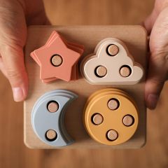 Stacking Montessori Toys for Toddler,Stacking Montessori Toys for Toddler 1 2 3 Year Old, Shape Sorter Silicone Sorting and Stacking Toys - Preschool Fine Motor Skill Toy Sorter Puzzles Boys Girls Gifts 18+ Months Old