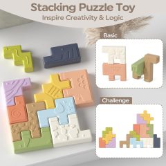 Stacking Blocks Sensory Toys for Babies,Baby Toys - Stacking Blocks Sensory Toys for Babies, Soft Blocks for Toddlers, Montessori Blocks for 18 Months+