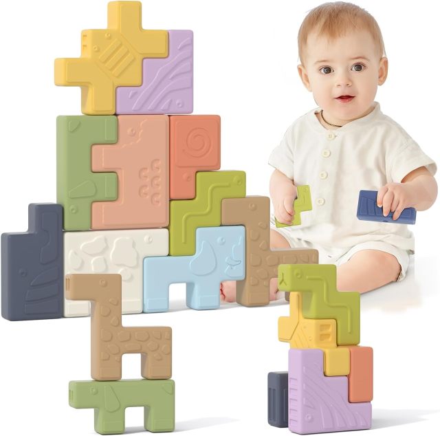 Stacking Blocks Sensory Toys for Babies