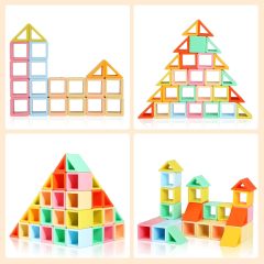 Silicone Building Stacking Blocks for Baby,5 in 1 Montessori Silicone Building Blocks Rainbow Stacker Soft Stacking Blocks for Baby