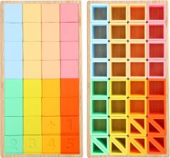 Silicone Building Stacking Blocks for Baby,5 in 1 Montessori Silicone Building Blocks Rainbow Stacker Soft Stacking Blocks for Baby