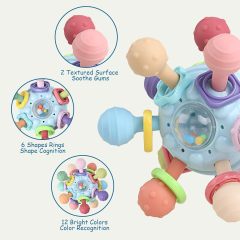 Silicone Infant Sensory Chew Rattles Toys,Baby Teething Toys - Silicone Infant Sensory Chew Rattles Toys - teether rattle toys, teether toys age - Teethers for Babies