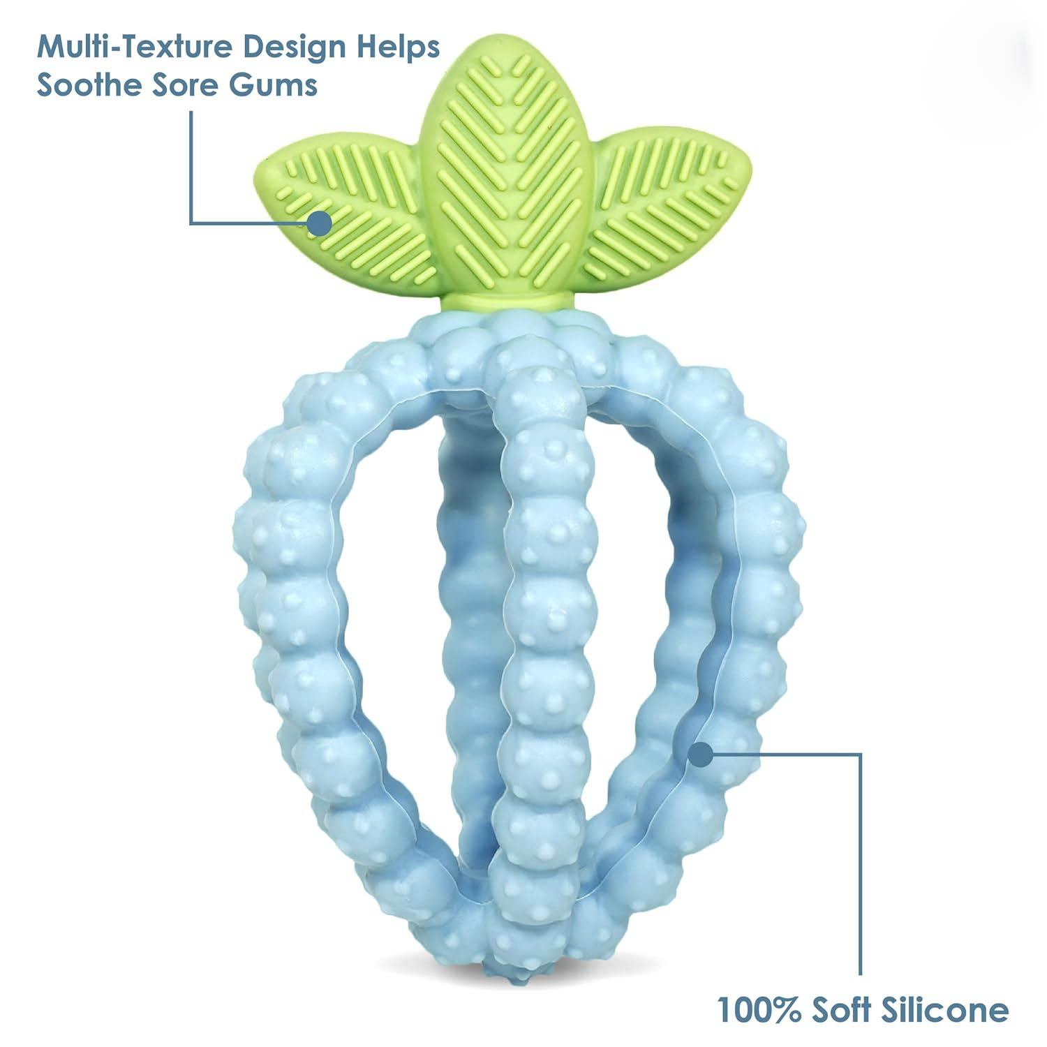 Silicone Infant & Baby Teething Toy,Silicone Infant & Baby Teething Toy, Textured BerryBumps Soothe Babies’ Sore Gums, RaZberry Bites Relief Teether, Back & Front Teeth, teether toys, teether toys for infants, teether toys for 3 month old