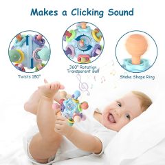 Silicone Infant Sensory Chew Rattles Toys,Baby Teething Toys - Silicone Infant Sensory Chew Rattles Toys - teether rattle toys, teether toys age - Teethers for Babies