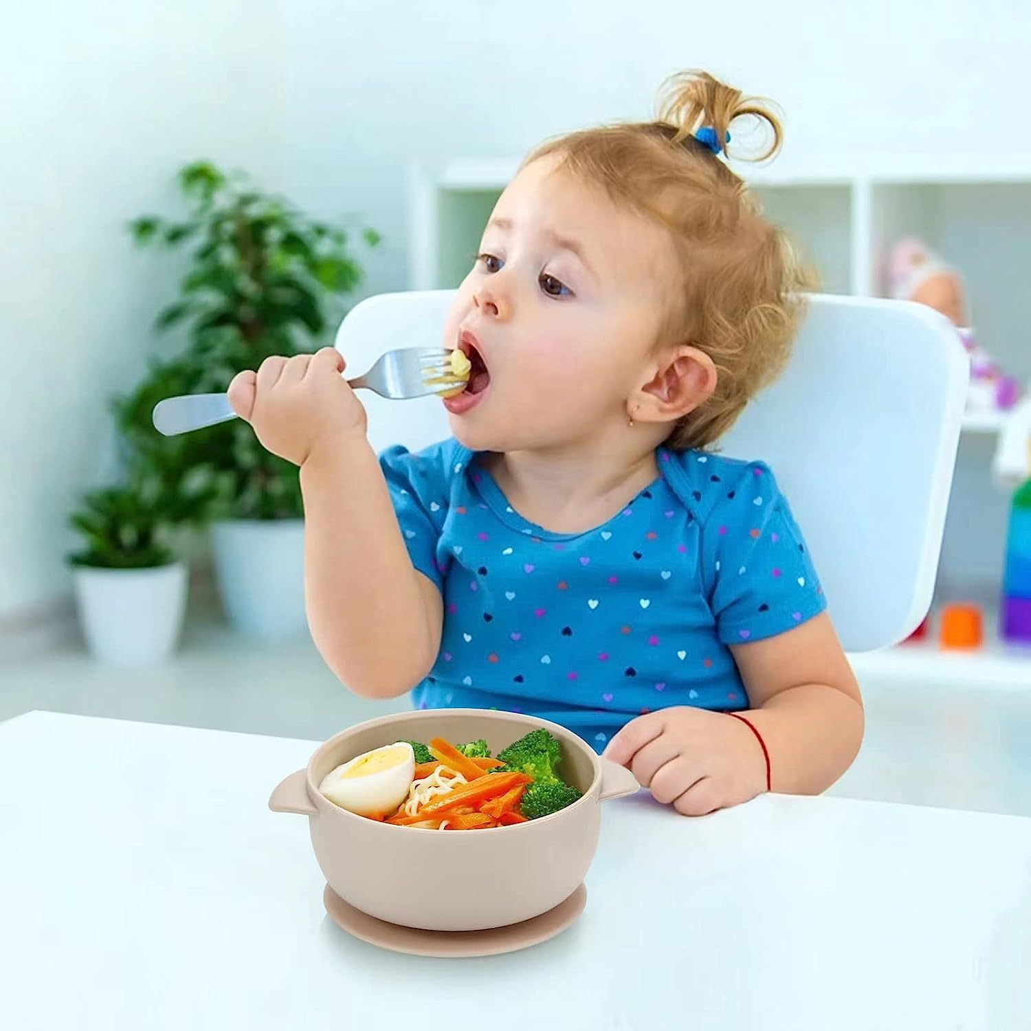 Silicone Food Bowl for Babies Kids,Baby Bowls with Suction| Stay Put Silicone Food Bowl for Babies Kids Toddlers Infants| Food Grade Soft Safe BPA-Free Silicone