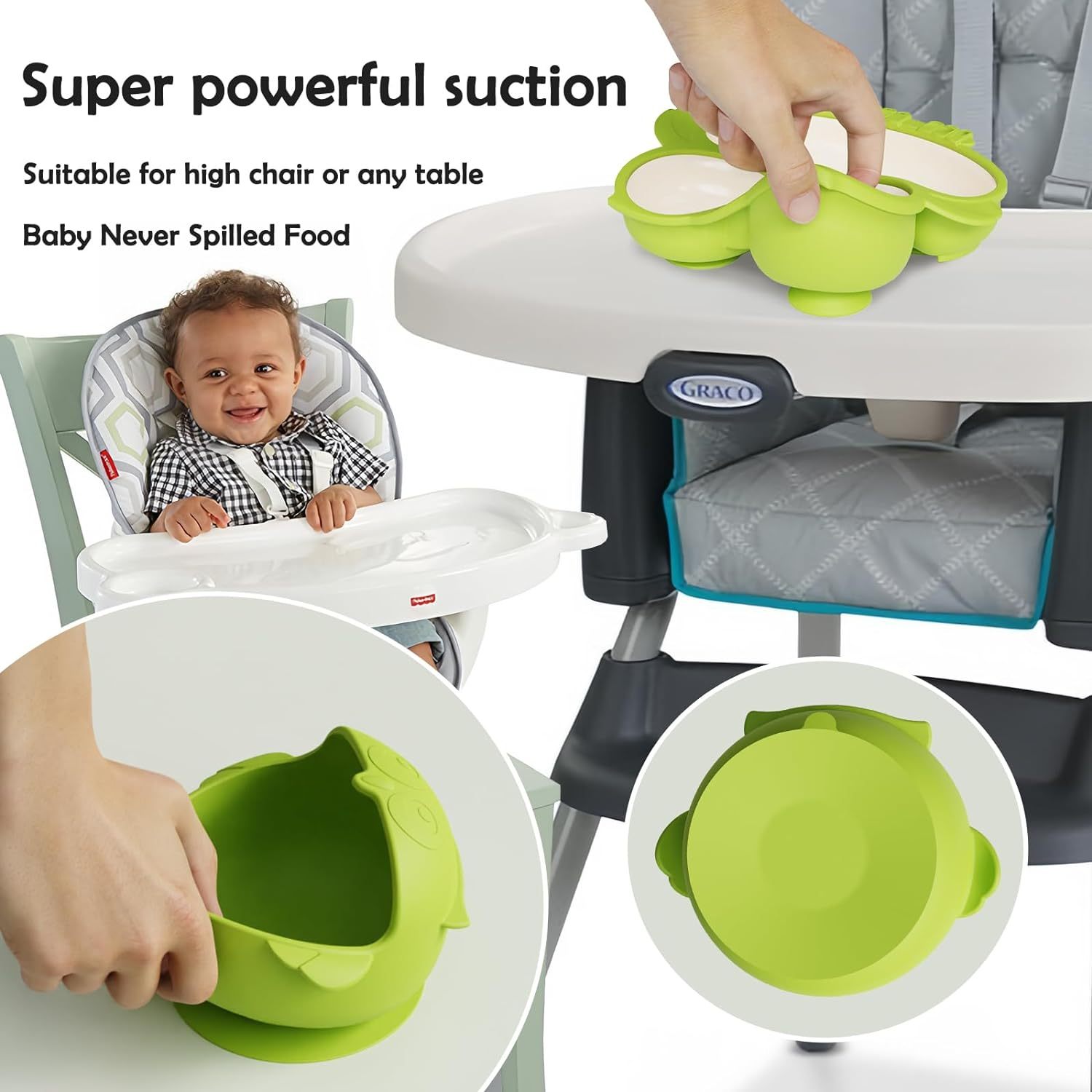 Silicone Baby Feeding Set,Baby Led Weaning Supplies, Silicone Baby Feeding Set - Baby Bowls and Plates with Suction, Toddler Spoons and Fork,  baby feeding set silicone, baby first feeding set, best silicone baby feeding set