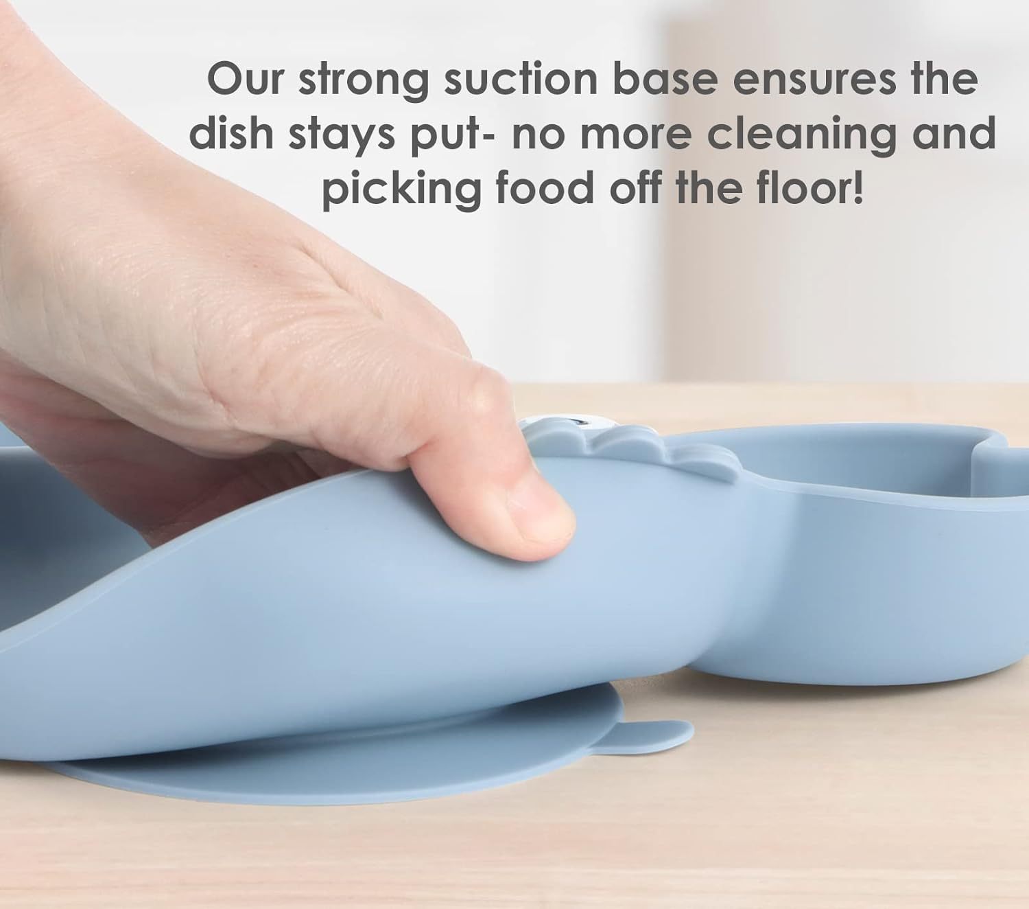 Silicone Suction Plates for Baby,Suction Plates for Baby, Silicone Plates with Suction Divided, Baby Spoon Fork Set for Toddler Baby baby silicone bowls, baby suction bowl,  best baby plates and bowls