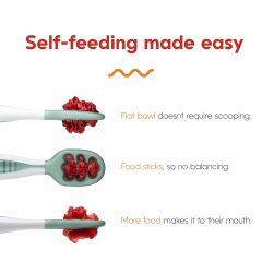 Baby Spoon Set,Baby Spoon Set| BPA Free Silicone Self Feeding Toddler Utensils | for Kids Ages 6 Months+,