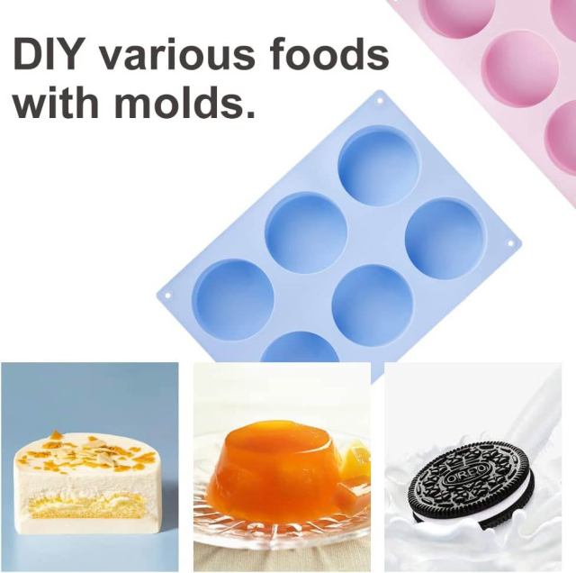 Candy Mold, Silicone Oreo Cookie Mold,Candy Mold, Silicone Oreo Cookie Mold/Chocolate molds for Candy, Cookies, Oreos, mini Soap, Cupcake, Pudding, Jello, Muffin, BPA Free and Non-Stick Cylinder Baking molds