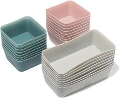 Silicone Bento Baking Cups,Silicone Kitchen Reusable Silicone Bento Baking Cups, Non-Toxic, BPA Free, Dishwasher Safe Bento Box Accessories Lunch Box Dividers, Square and Rectangle
