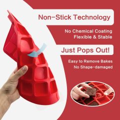 Silicone Brownie Pan with Dividers,Silicone Brownie Pan with Dividers - 12+24-Cavity Brownie Baking Pan, Non-Stick Silicone Molds for Brownie Bites, Keto Fat Bombs, Fudges and Chocolates