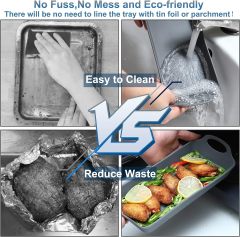 Silicone Baking Sheet Pan Dividers,,Silicone Baking Sheet Pan Dividers,Sturdy Heatproof Handles Nonstick Tray,Cooking Reimagined,Reusable Bakeware Set for Meal Prep,Easy to Clean,Air Fryer,Oven Safe