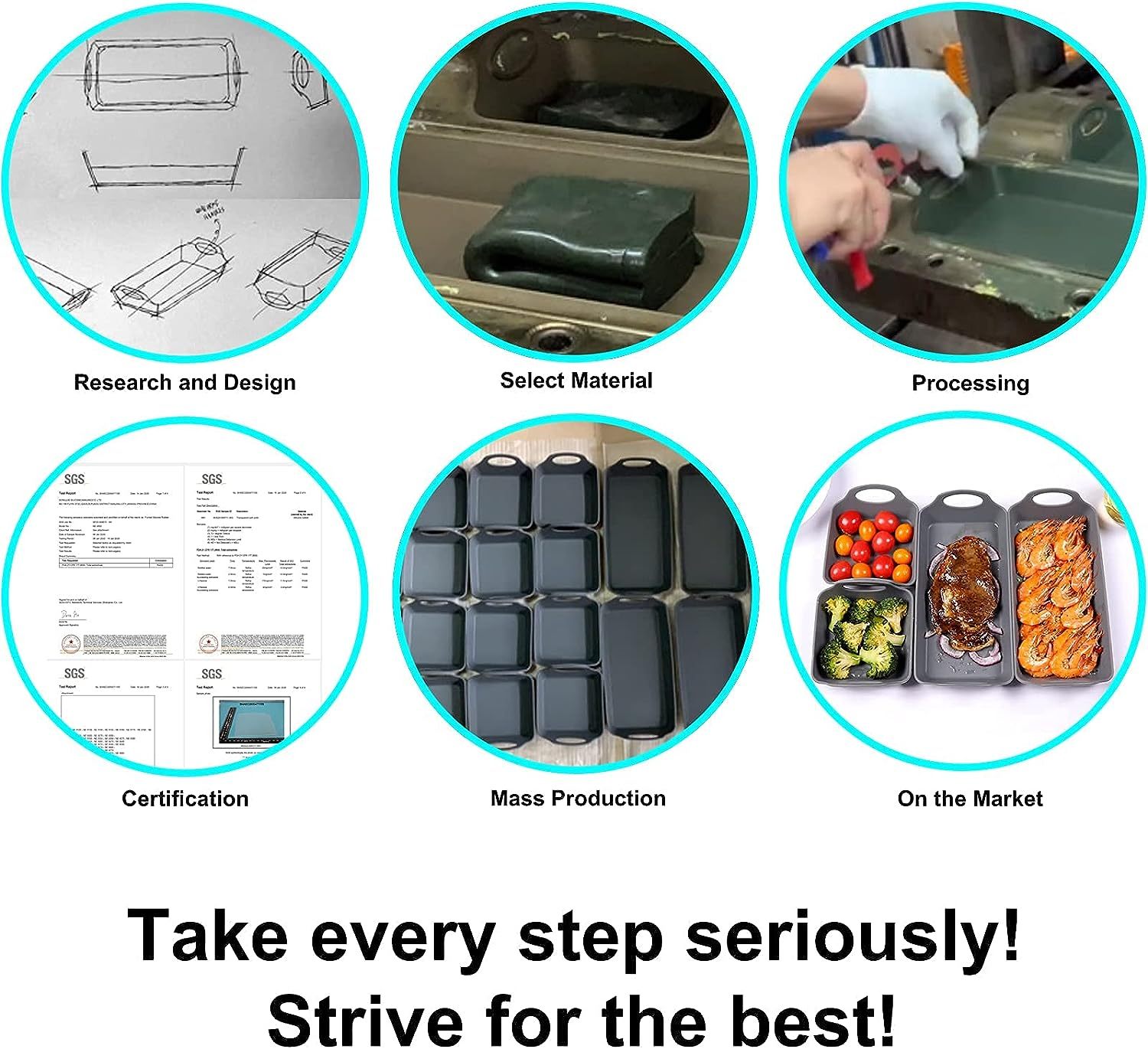 Silicone Baking Sheet Pan Dividers,,Silicone Baking Sheet Pan Dividers,Sturdy Heatproof Handles Nonstick Tray,Cooking Reimagined,Reusable Bakeware Set for Meal Prep,Easy to Clean,Air Fryer,Oven Safe