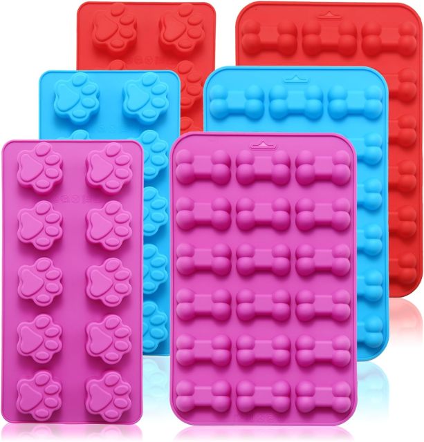 Silicone Molds Puppy Dog Paw and Bone,Silicone Molds Puppy Dog Paw and Bone, Elegant Chocolate Molds for Baking, Non-Stick gummy molds, Dog Treat Molds, Used for Chocolate, Candy,Pudding, Jelly,Ice Cube,Biscuits,Dog Treat