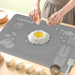 Silicone Pastry Mat Extra Thick Non-stick Baking Mat,Silicone Pastry Mat Extra Thick Non-stick Baking Mat, 32" x 24" Rolling Dough With Measurements Non-slip Silicone Mat, Kneading Mat, Counter Mat, Dough Mat with Edge Heightening