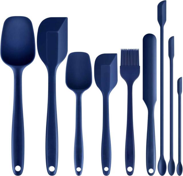 Silicone Rubber Spatula Set for Kitchen Baking,Food Grade Silicone Rubber Spatula Set for Kitchen Baking, Cooking, and Mixing High Heat Resistant Non Stick Dishwasher Safe BPA-Free