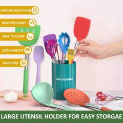 Kitchen Utensils Set,Kitchen Utensils Set, 15 pcs Silicone Cooking Kitchen Utensils Set, Non-stick Silicone Stainless Steel Handle Turner Spatula Spoon Tongs Whisk Cookware