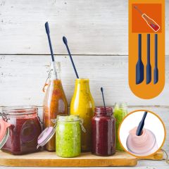 Silicone Rubber Spatula Set for Kitchen Baking,Food Grade Silicone Rubber Spatula Set for Kitchen Baking, Cooking, and Mixing High Heat Resistant Non Stick Dishwasher Safe BPA-Free