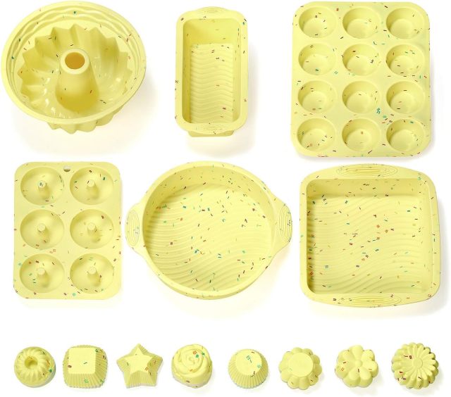 Silicone Bakeware Set Silicone Cake Molds set,Silicone Bakeware Set Silicone Cake Molds set Including Baking Pan, Cake Mold, Cake Pan, Toast Mold, Muffin Pan, Donut Pan, And Cupcake Mold Silicone Baking Cups Set