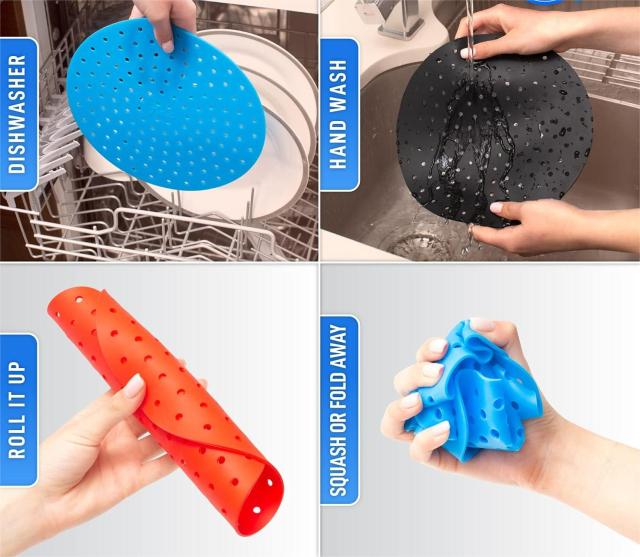 Reusable Silicone Air Fryer Liners 9 Inches,Air Fryer Silicone Liners, Non-Stick, Easy Clean, Reusable Air Fryer Liner Mats,air fryer liners with holes, air fryer paper liners walmart, best silicone liners for air fryer