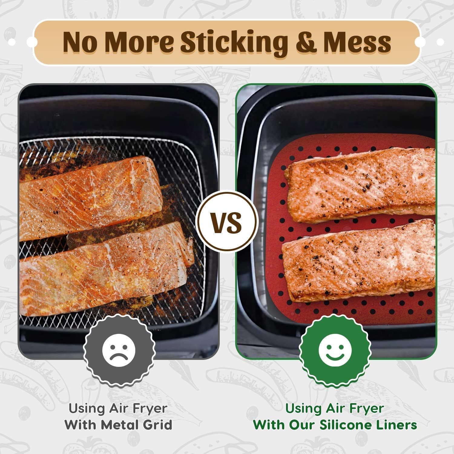 Reusable Silicone Air Fryer Liners 8.5 Inch,Reusable Silicone Air Fryer Liners 8.5 Inch - air fryer oven liners,   air fryer rubber liners,   best liners for air fryer,